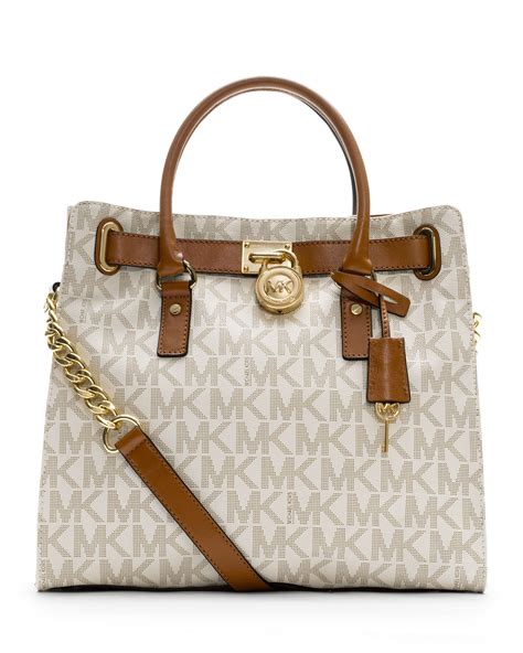 michael kors hamilton traveller large tan tote bag